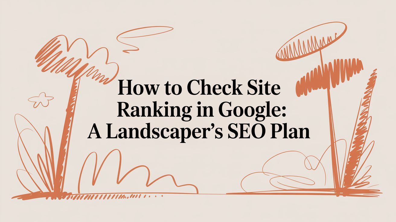 How to Check Site Ranking in Google: A Landscaper's SEO Plan
