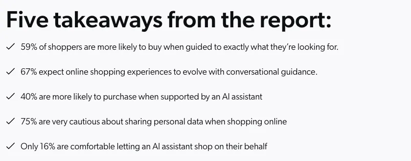 Coveo 2026 Commerce Relevance Report takeaways on guided shopping, AI assistants and data sharing